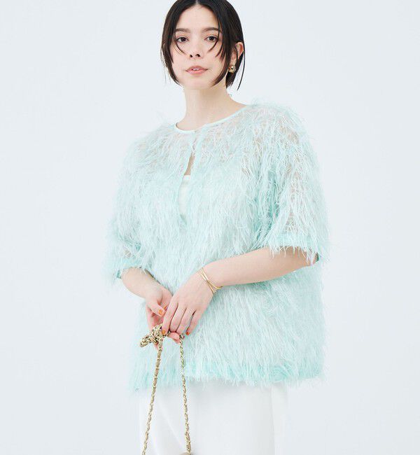 NOLLEY'S sophi「ウォッシャブルシアーロングフェザー両前Tブラウス」|シャツ・ブラウス|