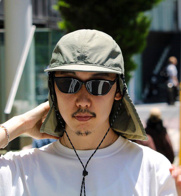 GLOSTER「【シェイド着脱で2WAY】NYLON SHADE CAP」|キャップ・キャスケット|オリーブ