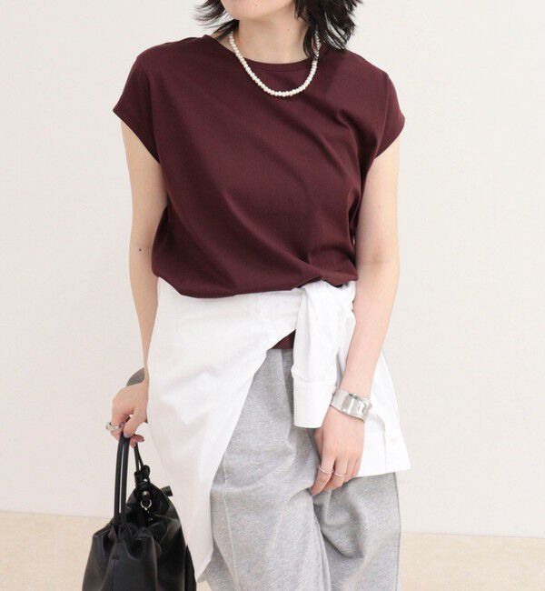 fredy emue「シルケットショートスリーブTシャツ」|Tシャツ・カットソー|ブラウン