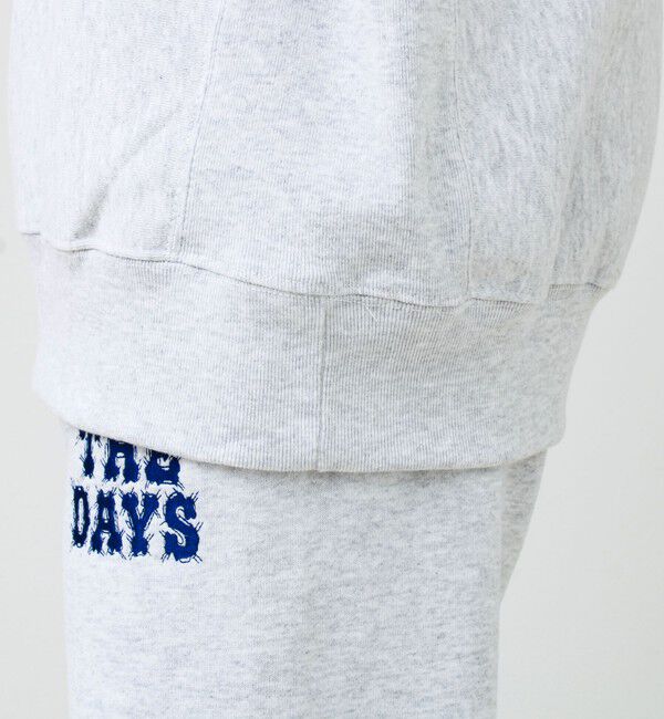 GLOSTER「【THE DAYS/ザ デイ】HIGE SWEAT 髭文字刺繍 クルーネックスウェット 裏起毛」|スウェット・ジャージ|