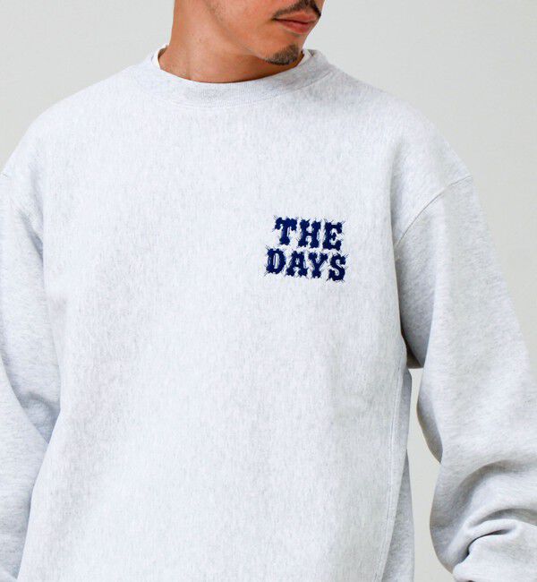 GLOSTER「【THE DAYS/ザ デイ】HIGE SWEAT 髭文字刺繍 クルーネックスウェット 裏起毛」|スウェット・ジャージ|