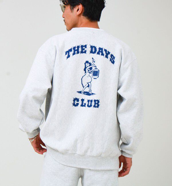 GLOSTER「【THE DAYS/ザ デイ】HIGE SWEAT 髭文字刺繍 クルーネックスウェット 裏起毛」|スウェット・ジャージ|