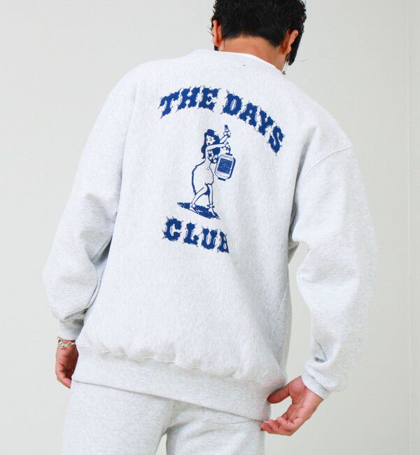 GLOSTER「【THE DAYS/ザ デイ】HIGE SWEAT 髭文字刺繍 クルーネックスウェット 裏起毛」|スウェット・ジャージ|