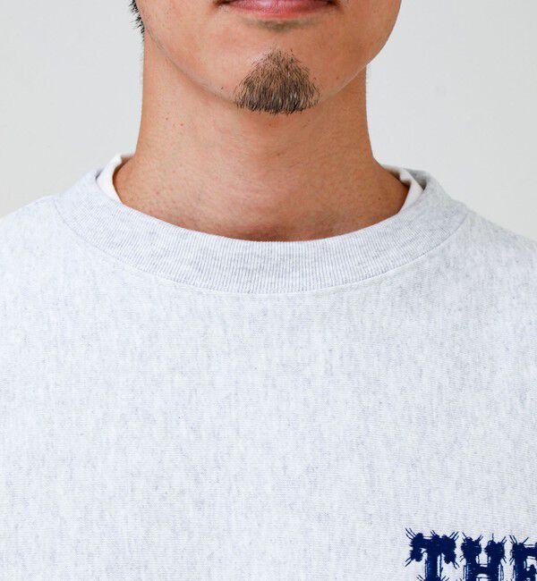 GLOSTER「【THE DAYS/ザ デイ】HIGE SWEAT 髭文字刺繍 クルーネックスウェット 裏起毛」|スウェット・ジャージ|