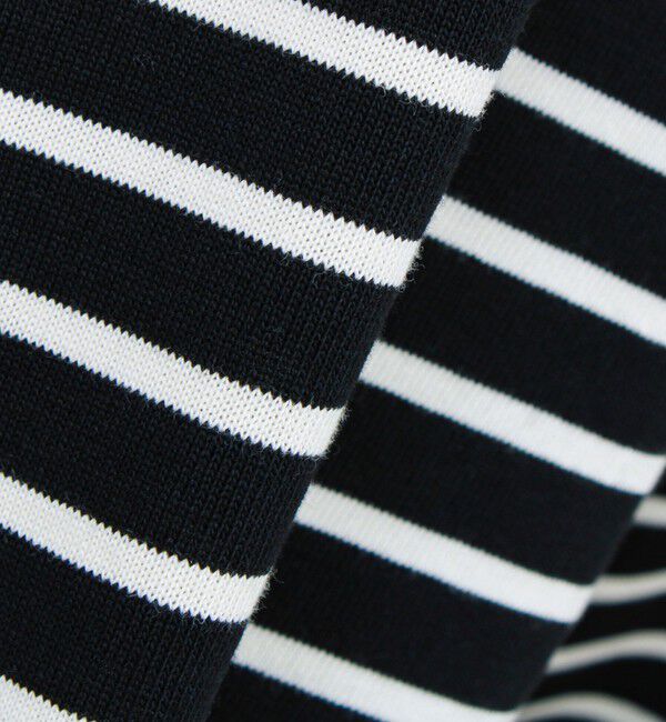 GLOSTER「【ユニセックス】ワイドバスクシャツ ボートネック ボーダー オーバーサイズ」|Tシャツ・カットソー|