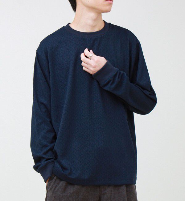 GLOSTER「ウォールジャガード リンクス クルーネック ロンT 」|Tシャツ・カットソー|