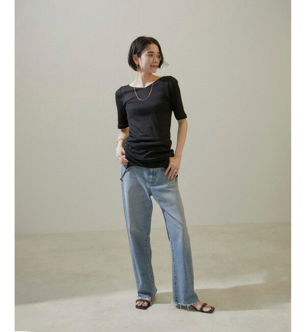 SALON adam et rope'「nu=layerジェントルVネックシアーTシャツ」|Tシャツ・カットソー|