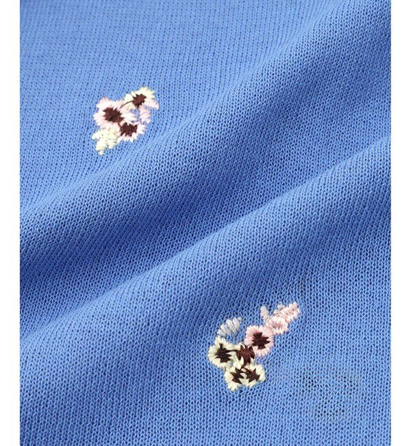 Rope&rsquo;Picnic「【ちゃんと+かわいい保証】シャーベットニット 刺繍シアーペプラムニット/UVケア・接触冷感」|ニット・セーター|