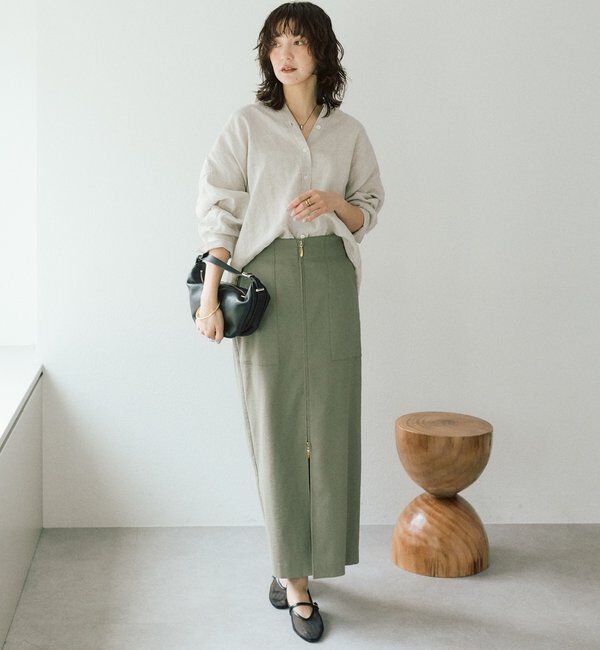  「【2サイズ/7色展開】リネンワイドシャツ」|シャツ・ブラウス|