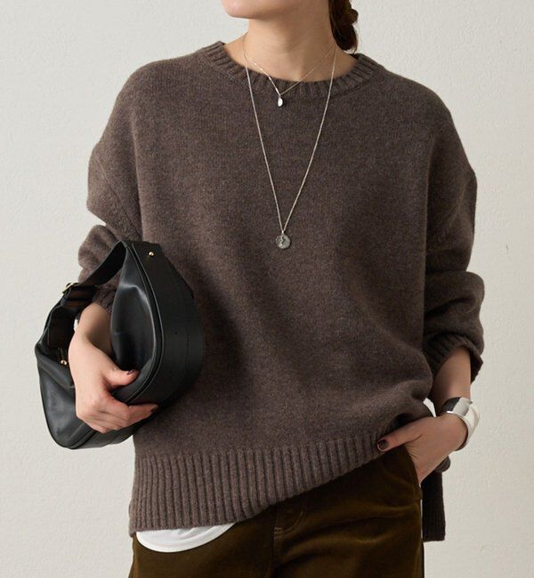  「【WEB限定カラーあり】ウールクループルオーバー」|ニット・セーター|