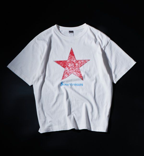  「【Sourcream/UNISEX】ラインストーンスターグラフィックTEE」|Tシャツ・カットソー|