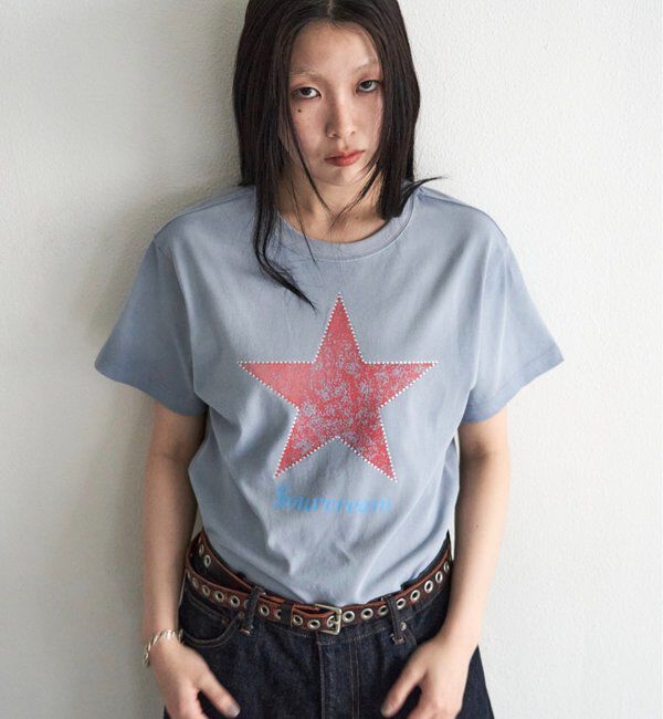  「【Sourcream/UNISEX】ラインストーンスターグラフィックTEE」|Tシャツ・カットソー|