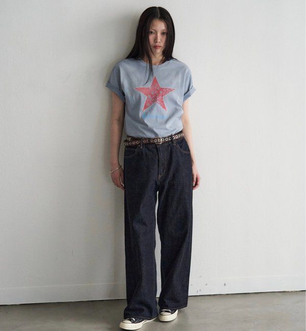  「【Sourcream/UNISEX】ラインストーンスターグラフィックTEE」|Tシャツ・カットソー|