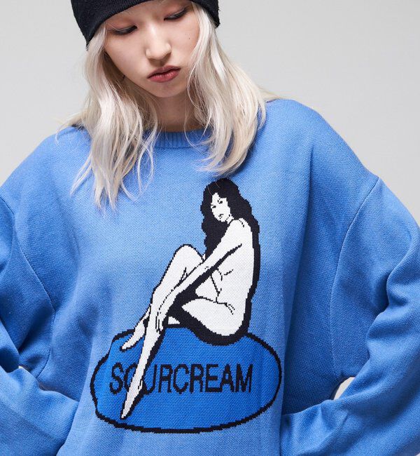  「【Sourcream】girlジャガードニット」|ニット・セーター|