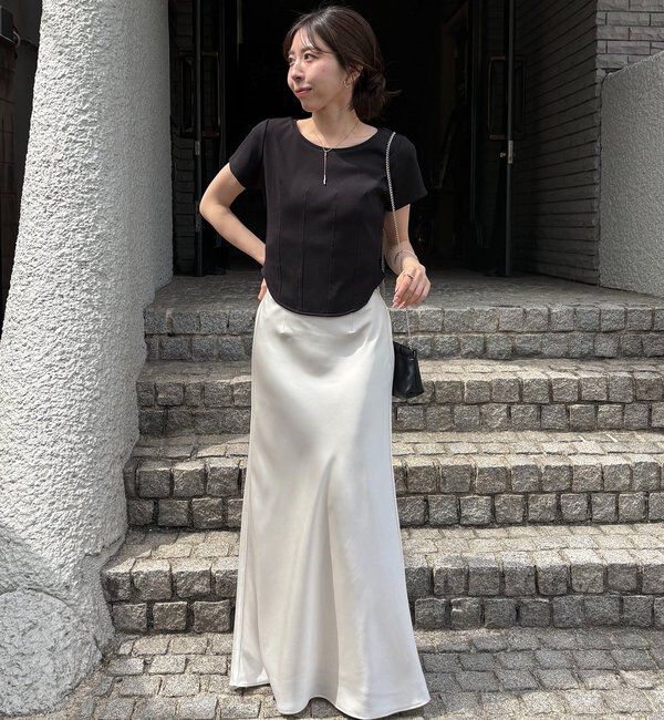  「【新色イエロー・ブラウン】コルセットT」|Tシャツ・カットソー|