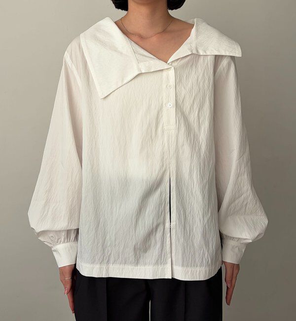 「【2WAY/新色ブルー、WEB限定ピンク】カシュクールシャツ」|シャツ・ブラウス|