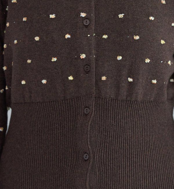  「ドットニットカーディガン」|カーディガン|