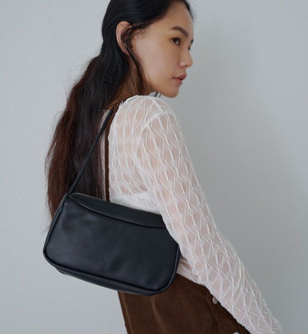  「ZIPショルダーミニバッグ」|トートバッグ|ブラック