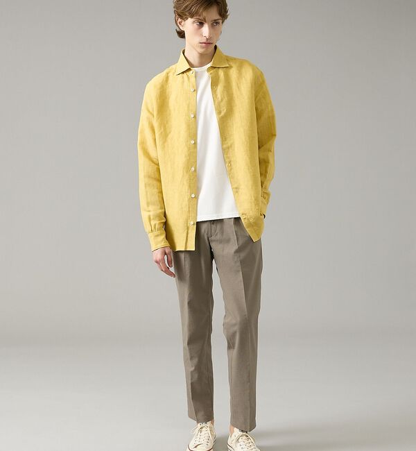 ABAHOUSE「【WASH LINEN】ソフトリネン レギュラーフィットシャツ」|シャツ・ブラウス|