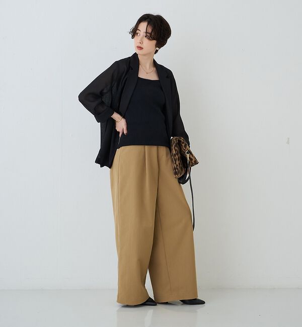 Rouge vif「【吸水速乾/UVカット】スパンポリストレッチツイルワイドパンツ」|その他|