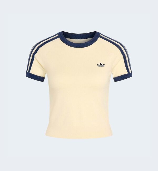 Rouge vif「【adidas / アディダス】ニットT/カットソー/ニット/ラウンドネックTシ」|Tシャツ・カットソー|