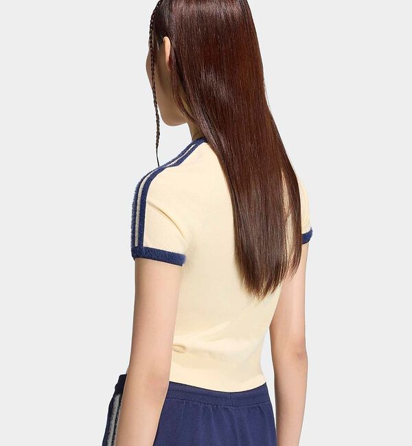 Rouge vif「【adidas / アディダス】ニットT/カットソー/ニット/ラウンドネックTシ」|Tシャツ・カットソー|