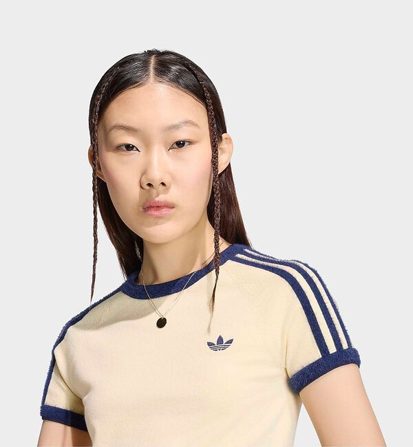 Rouge vif「【adidas / アディダス】ニットT/カットソー/ニット/ラウンドネックTシ」|Tシャツ・カットソー|