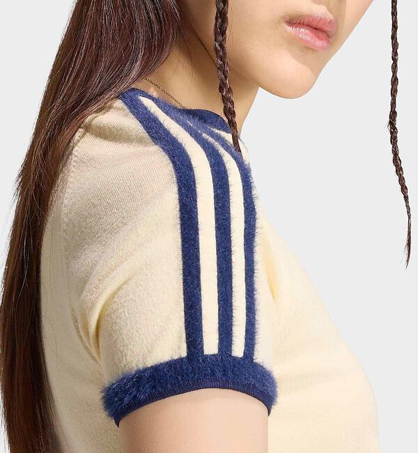 Rouge vif「【adidas / アディダス】ニットT/カットソー/ニット/ラウンドネックTシ」|Tシャツ・カットソー|