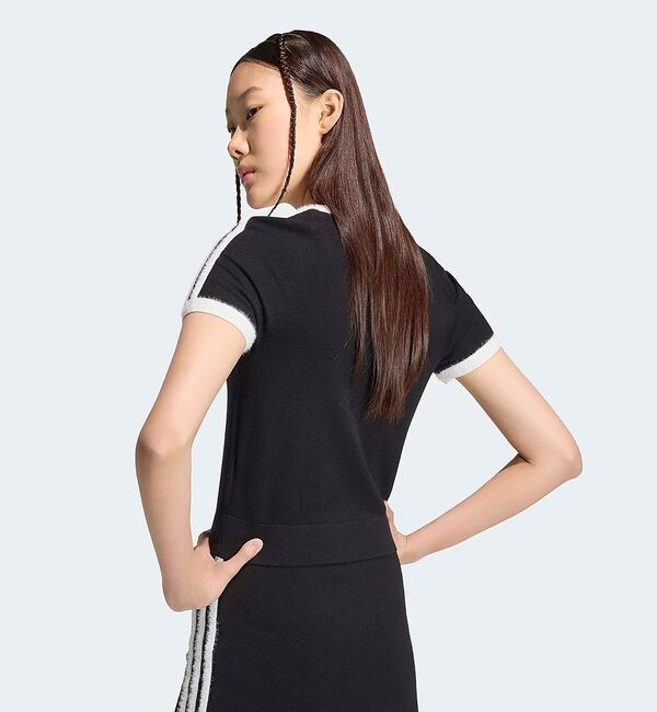 Rouge vif「【adidas / アディダス】ニットT/カットソー/ニット/ラウンドネックTシ」|Tシャツ・カットソー|