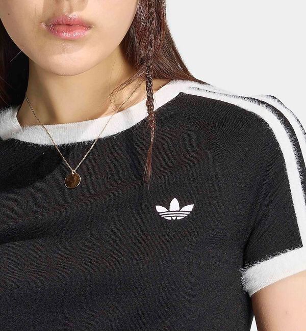 Rouge vif「【adidas / アディダス】ニットT/カットソー/ニット/ラウンドネックTシ」|Tシャツ・カットソー|