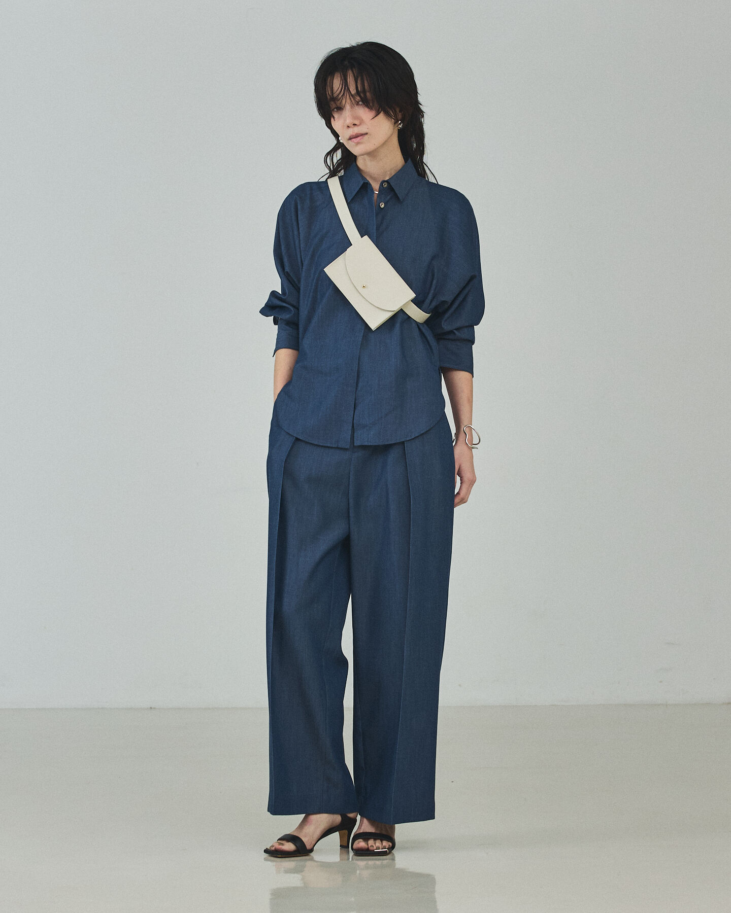 qualite「【セットアップ対応】テンセルハイツイストシャツ」|シャツ・ブラウス|
