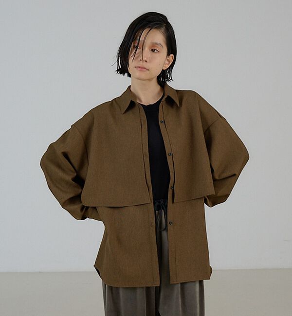 NOMINE「チェック/オックス ロングヨーク オーバーサイズ シャツ｜ユニセックス セットア」|シャツ・ブラウス|