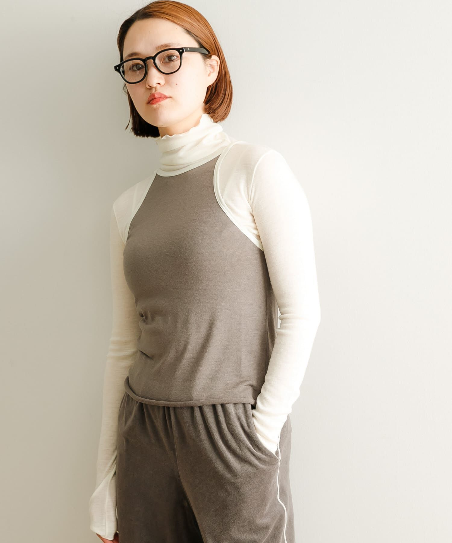 URBAN RESEARCH「『別注』GGG&times;URBAN RESEARCH　ニットキャミソール」|キャミソール|グレー系その他