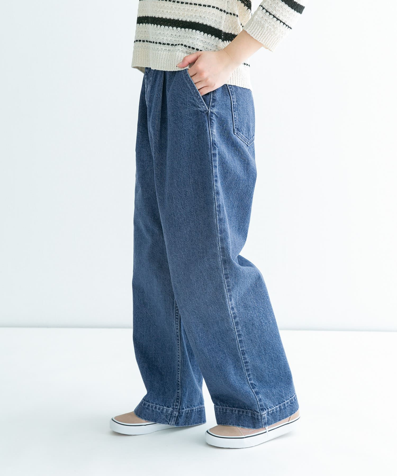 Sonny Label 「『34サイズ/低身長向けも展開』タックデニム」|デニム|