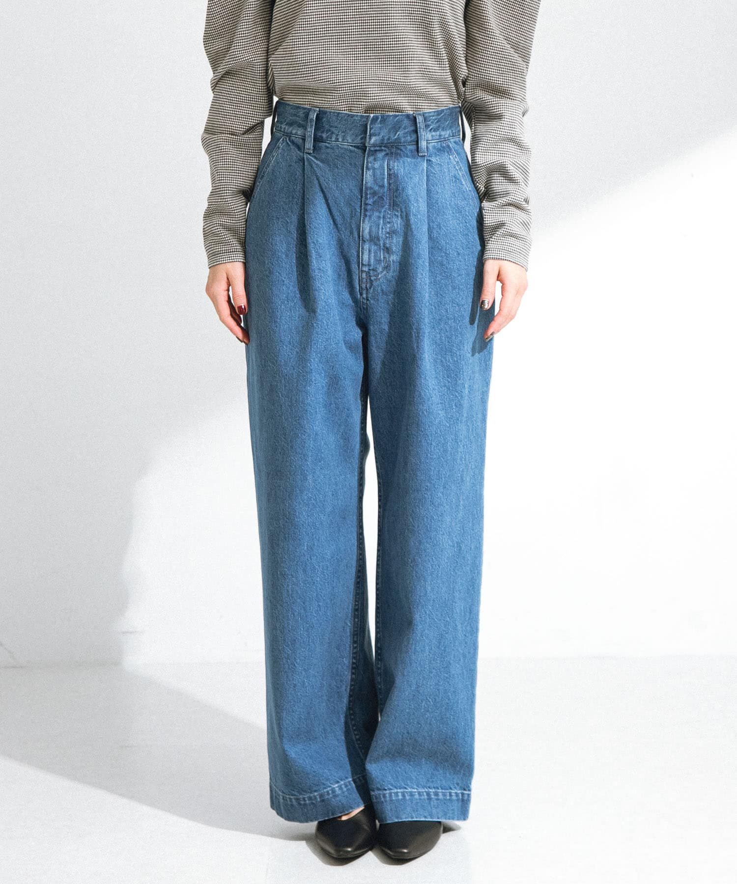Sonny Label 「『34サイズ/低身長向けも展開』タックデニム」|デニム|