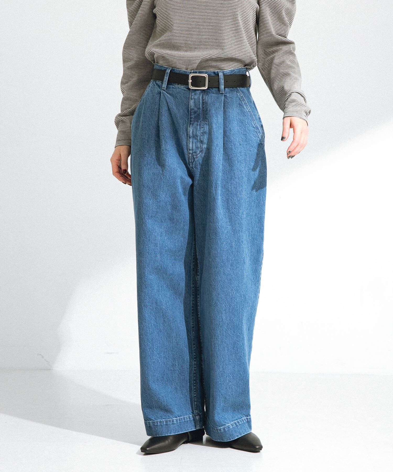 Sonny Label 「『34サイズ/低身長向けも展開』タックデニム」|デニム|