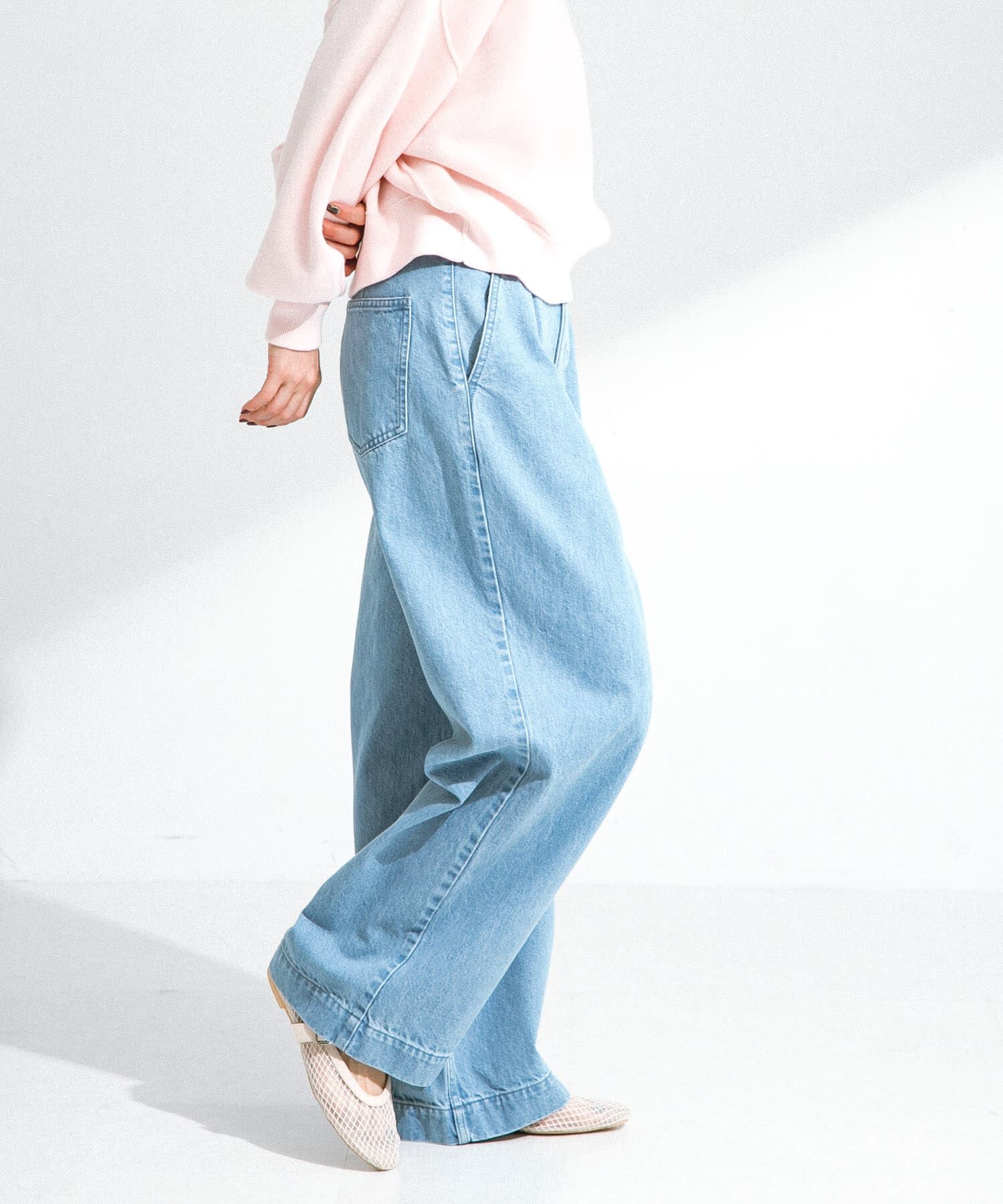 Sonny Label 「『34サイズ/低身長向けも展開』タックデニム」|デニム|