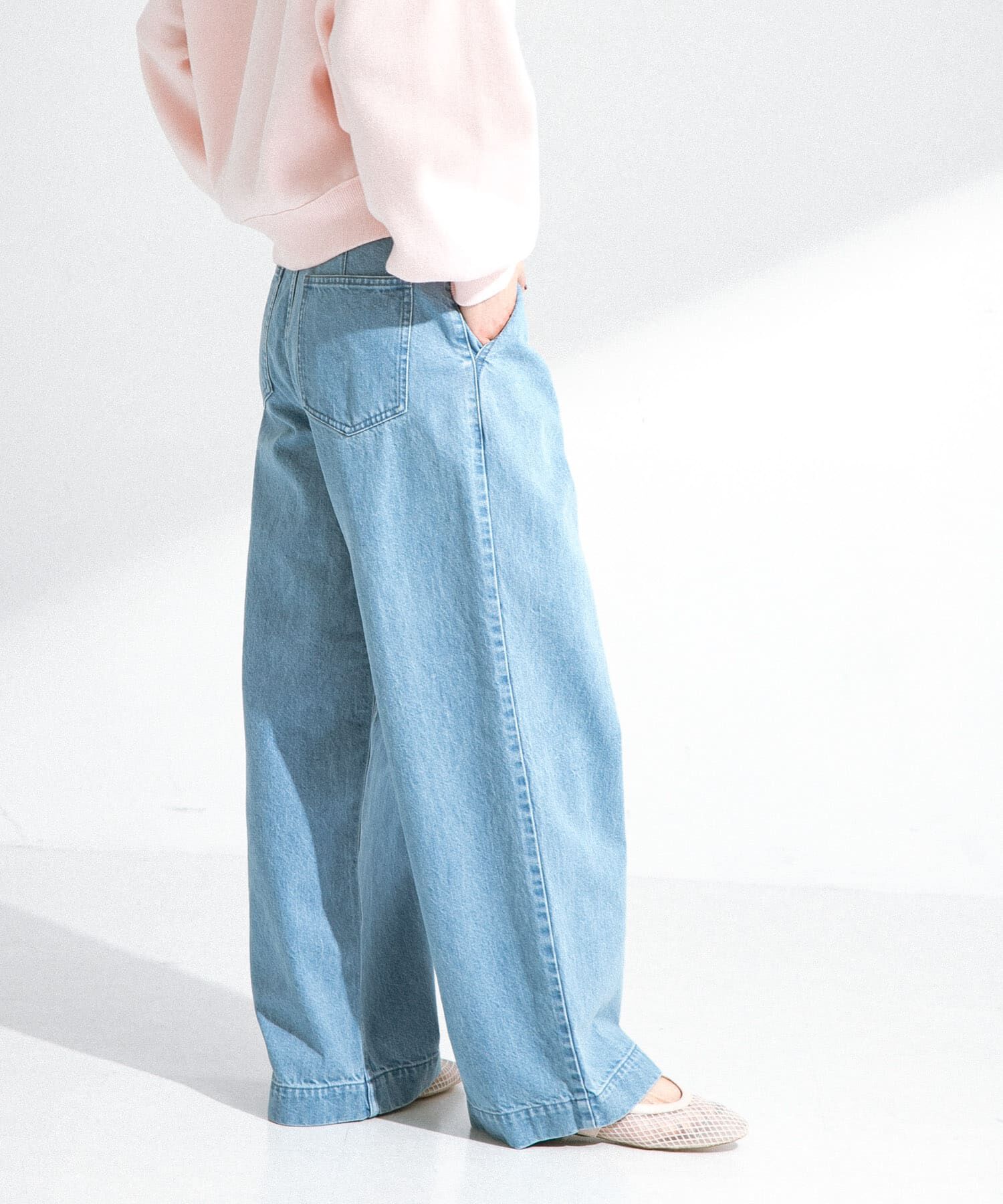 Sonny Label 「『34サイズ/低身長向けも展開』タックデニム」|デニム|
