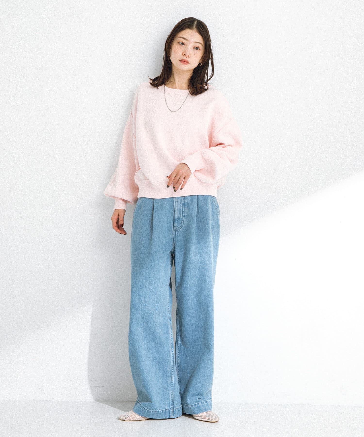 Sonny Label 「『34サイズ/低身長向けも展開』タックデニム」|デニム|