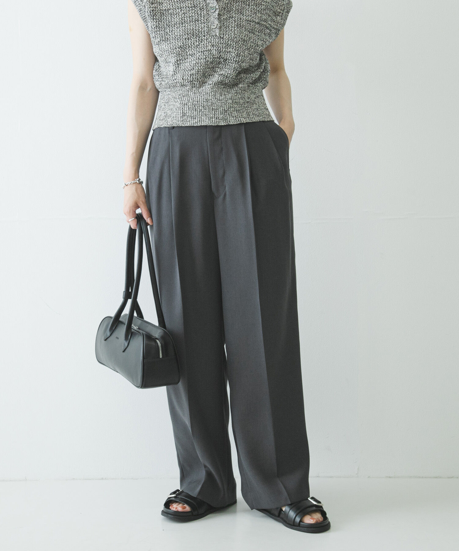URBAN RESEARCH「ダブルクロスキュプラパンツ」|その他|チャコールグレー