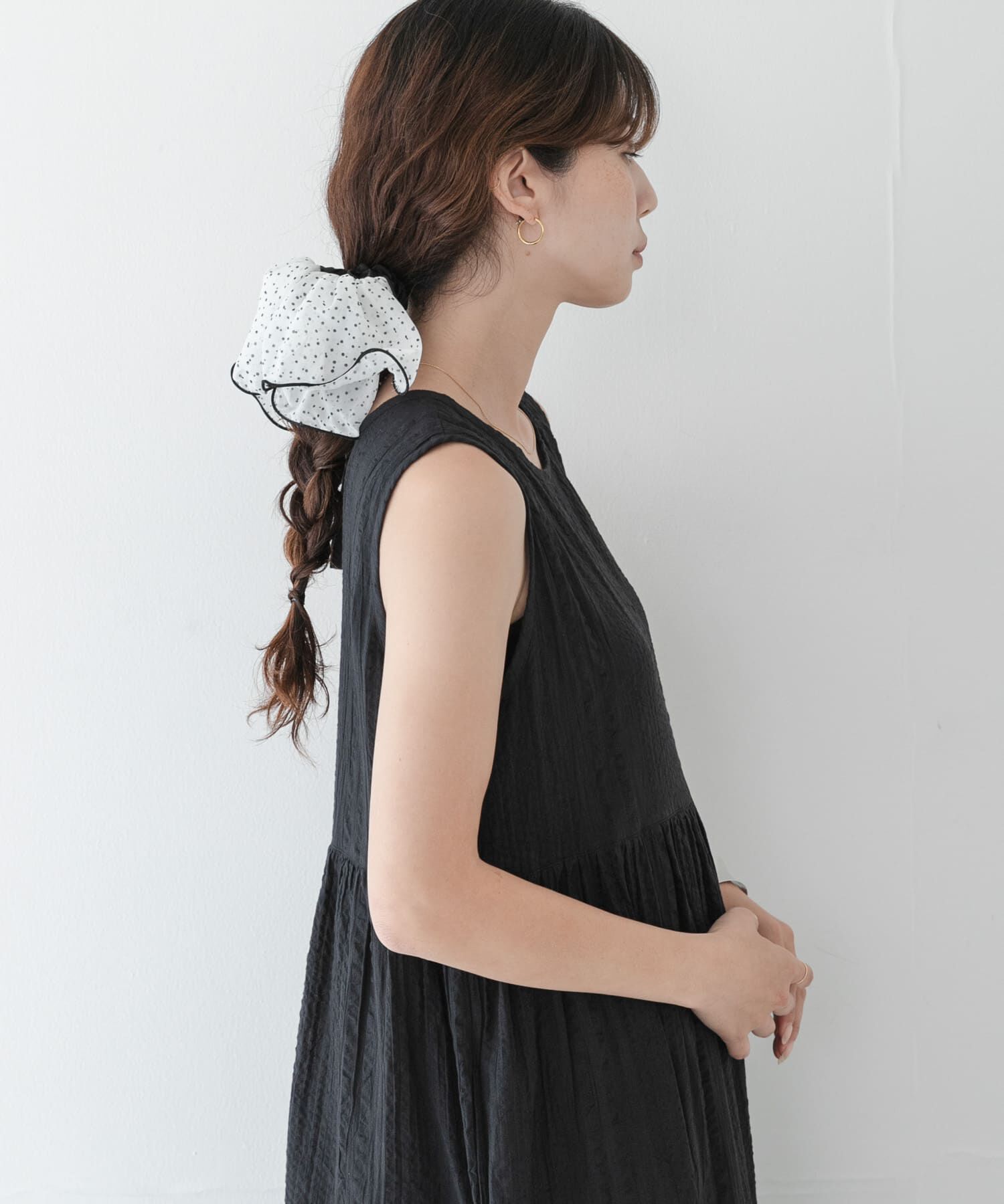 Sonny Label 「ランダムドットシフォンシュシュ」|ヘアゴム・シュシュ|