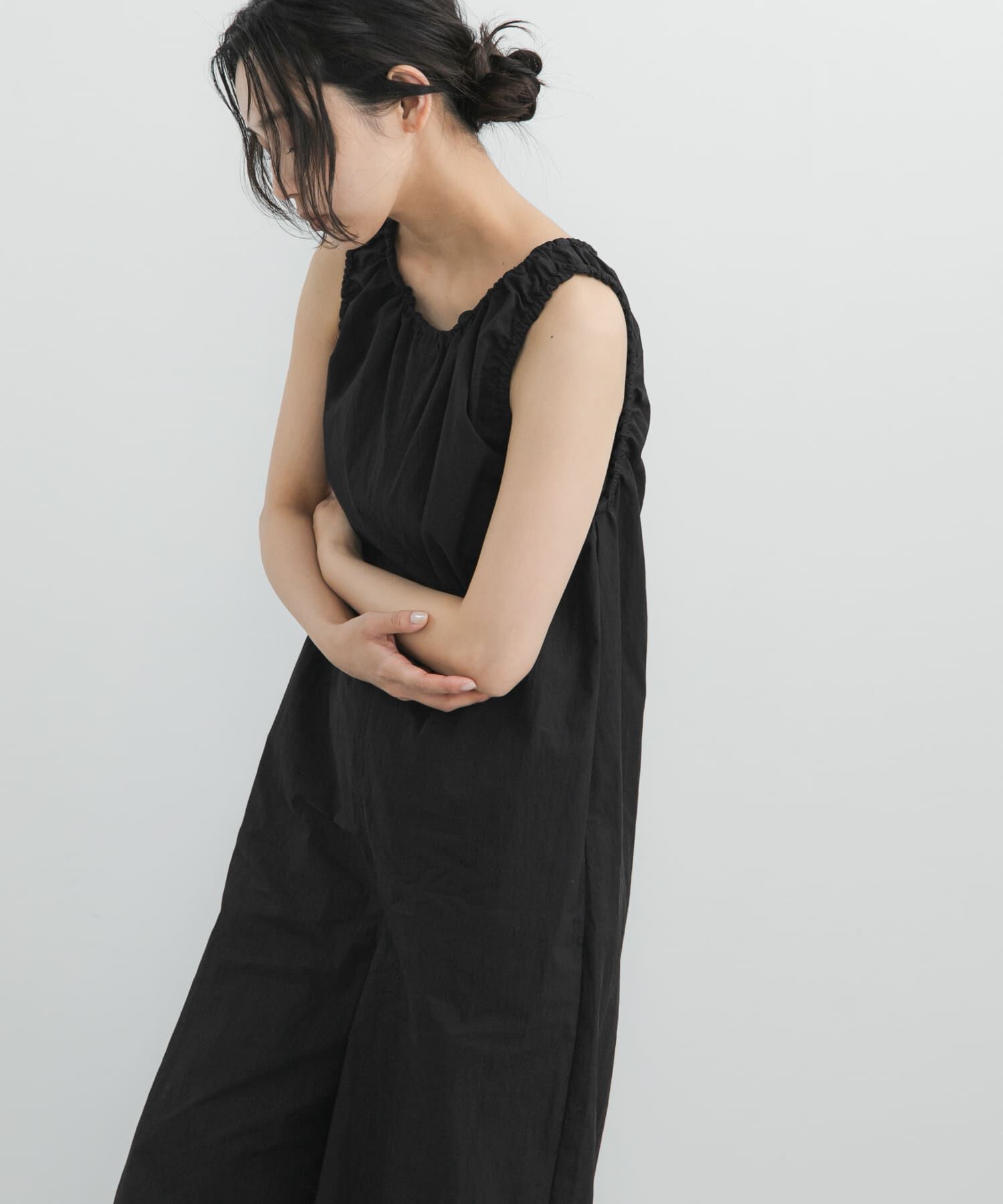  「『WEB限定』ギャザーディティールオールインワン」|オールインワン|