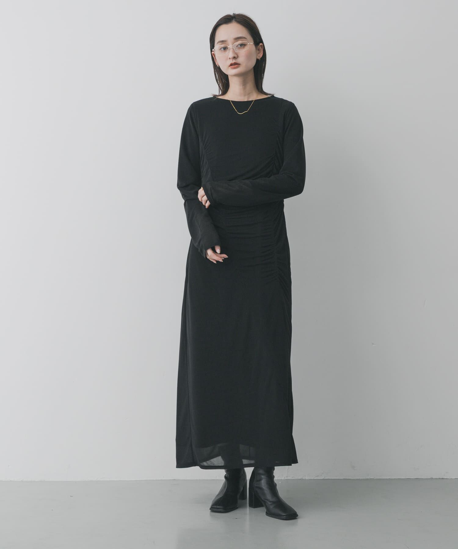 SENSE OF PLACE by URBAN RESEARCH「シアーレイヤードシャーリングワンピース」|ワンピース|