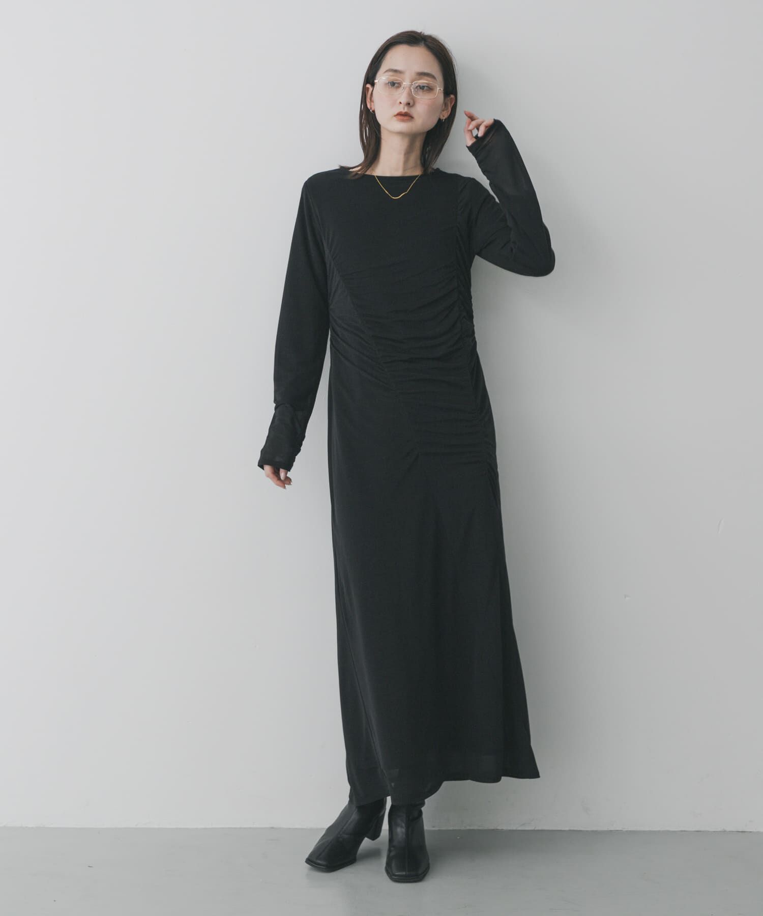 SENSE OF PLACE by URBAN RESEARCH「シアーレイヤードシャーリングワンピース」|ワンピース|
