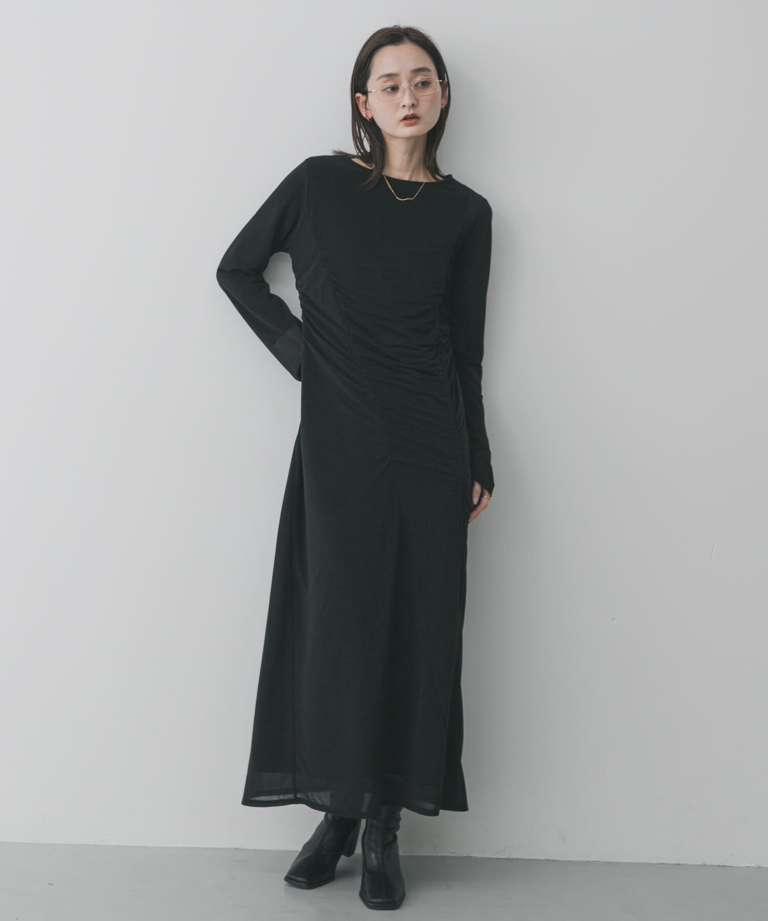 SENSE OF PLACE by URBAN RESEARCH「シアーレイヤードシャーリングワンピース」|ワンピース|