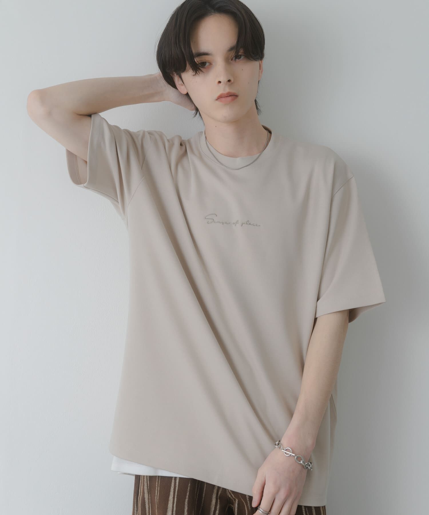 SENSE OF PLACE by URBAN RESEARCH「『一部WEB限定ｶﾗｰ/ﾕﾆｾｯｸｽ』ｼｼｭｳﾎﾟﾝﾁｼｮｰﾄｽﾘｰﾌﾞ」|Tシャツ・カットソー|