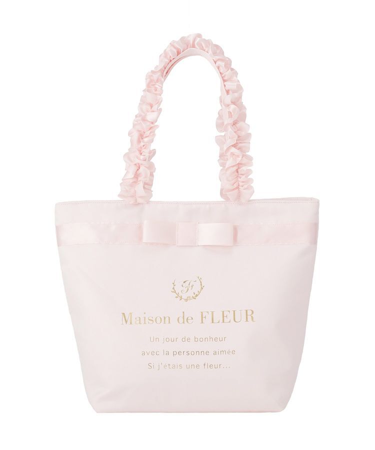 Maison de FLEUR「【Mサイズ/A4対応】ブランドロゴフリルハンドルトートMバッグ」|トートバッグ|