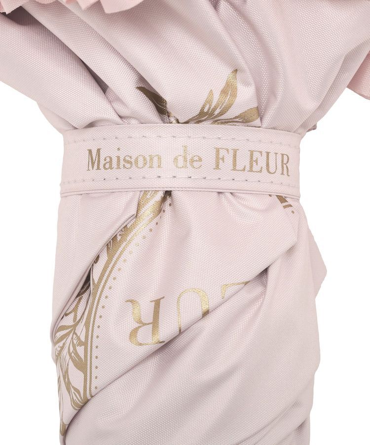 Maison de FLEUR「【晴雨兼用/UVカット率100％生地使用/UPF50+】遮光&UV CUT フリル折りたたみ傘」|傘|
