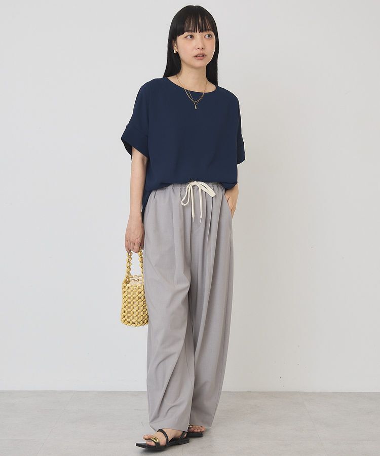 AMERICAN HOLIC「【WEB限定】イージーケア+接触冷感バックタック半袖プルオーバー」|シャツ・ブラウス|