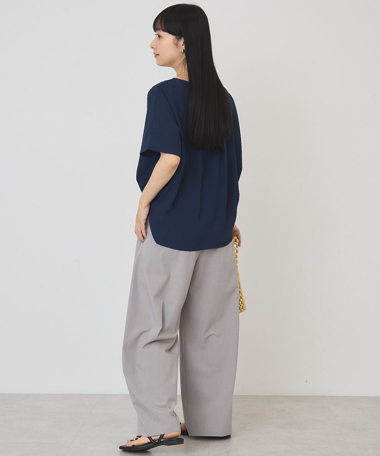 AMERICAN HOLIC「【WEB限定】イージーケア+接触冷感バックタック半袖プルオーバー」|シャツ・ブラウス|